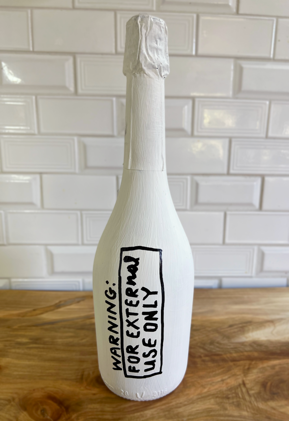 Fuck Champagne Bottle — back