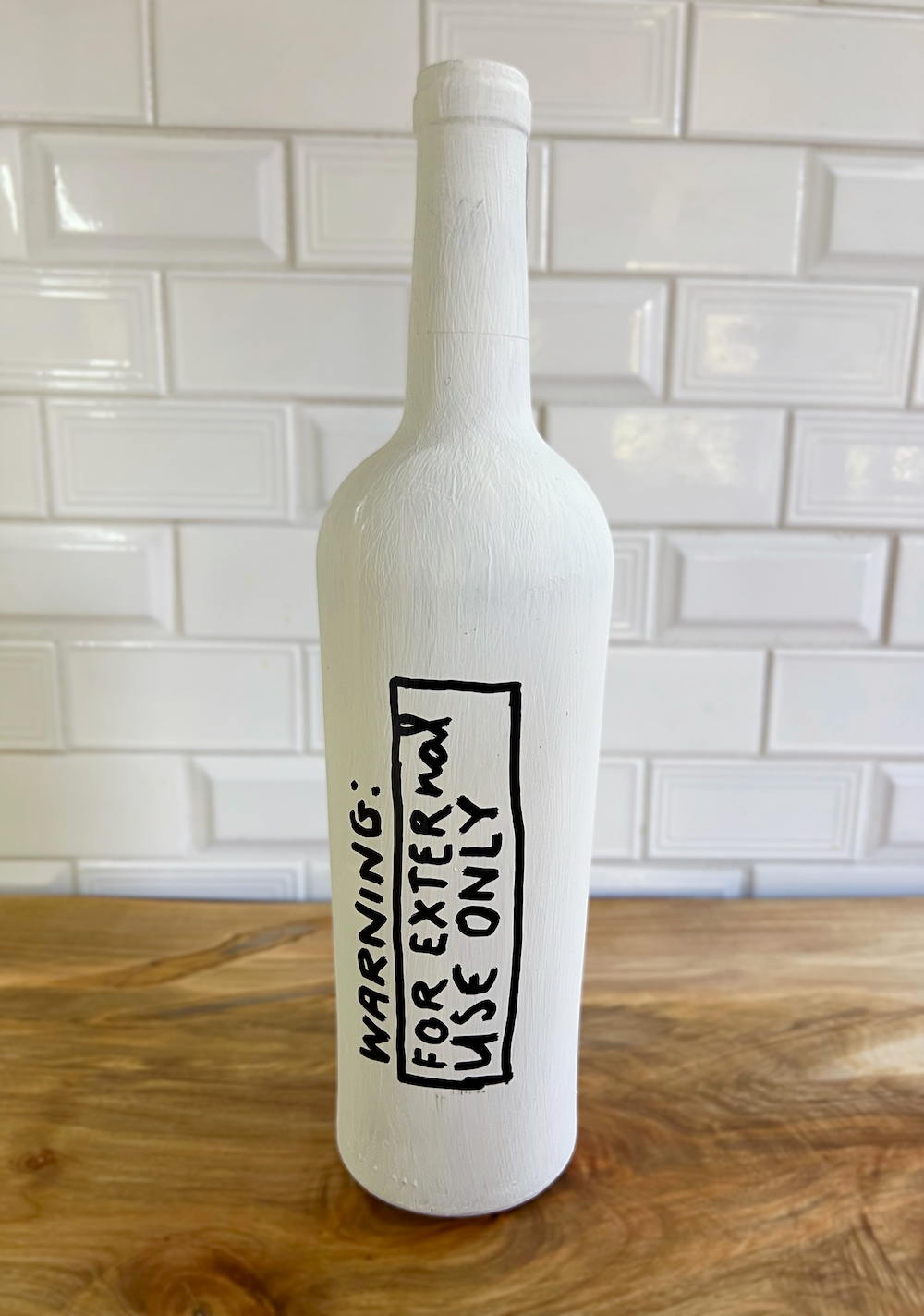 Fuck Wine Bottle — back