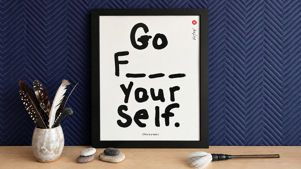 ‘Go F_ _ _ Your self’ — print